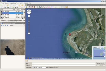 Inserer lescoordonées à l'aide de la carte, , , sept. 2010 Inserer lescoordonées à l'aide de la carte