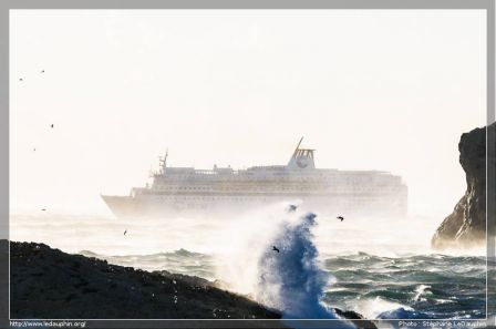 Le Méditérannée en route pour le port de Tunis par fort Mistral